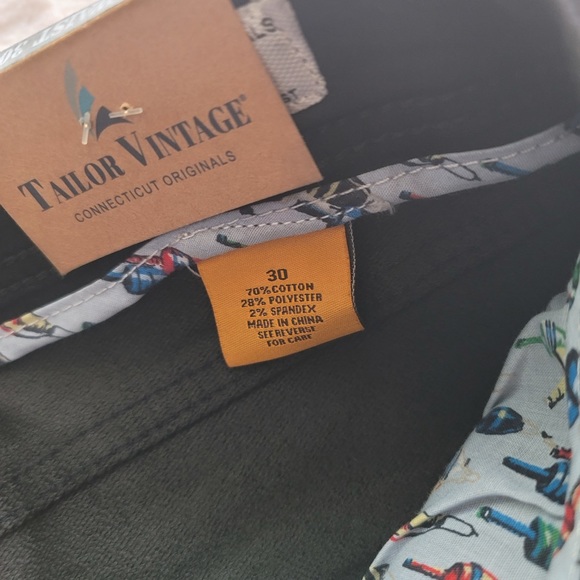 Tailor Vintage Connecticut Original men shorts | Black  | Size 30 | NWT - Picture 4 of 7